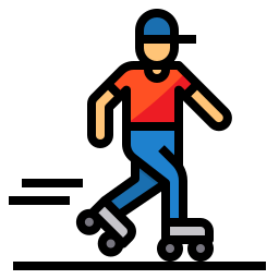 Роликовый конькобежец иконка