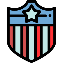 escudo americano Ícone