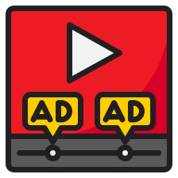pubblicità video icona