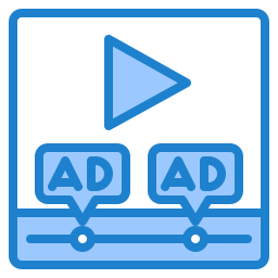 video-advertenties icoon