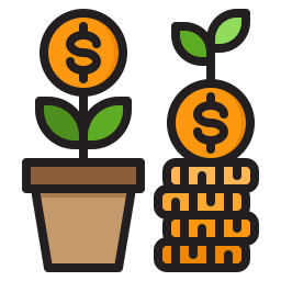 Money growth icon