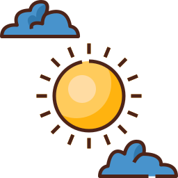 temps nuageux Icône