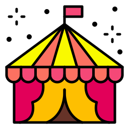 tenda da circo icona