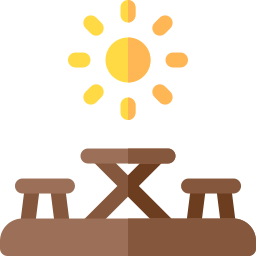 tavolo da campeggio icona