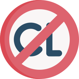 No chlorine icon