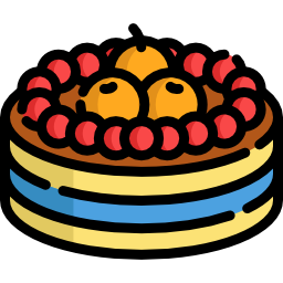 pastel de frutas icono