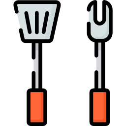 herramientas de barbacoa icono