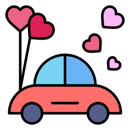 Wedding car icon