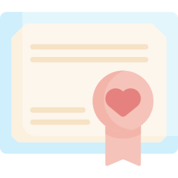 Wedding certificate icon