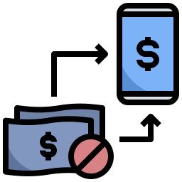 paiement sans numéraire Icône