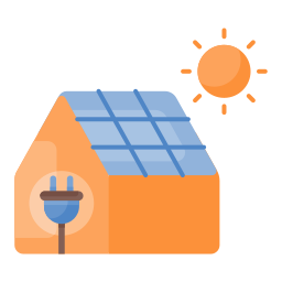 casa solar icono