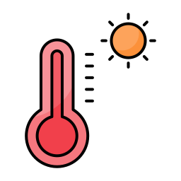 heiße temperatur icon