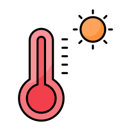 Hot temperature icon