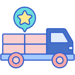 poruszająca się ciężarówka ikona