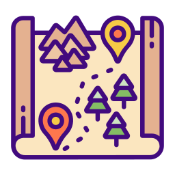 Map and location icon