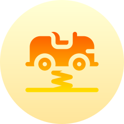 Spring swing car icon