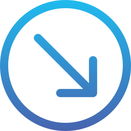 Down right arrow icon