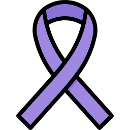 Purple ribbon icon