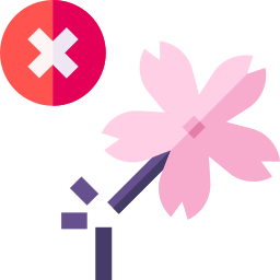 No picking flowers icon