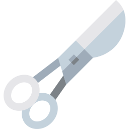 nożyczki z kaczym rachunkiem ikona