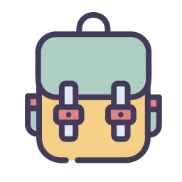 bolsa para la escuela icono