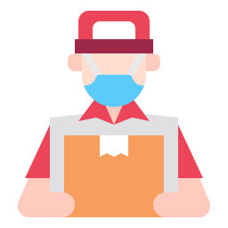 Delivery man icon