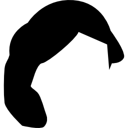 forme de cheveux foncés courts Icône