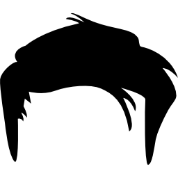 Short male hair shape icon