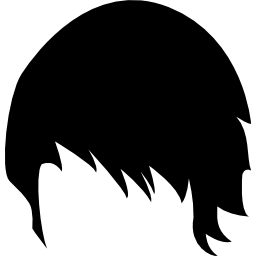 pelo negro corto icono