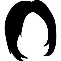 krótki kobiecy kształt ciemnych włosów ikona