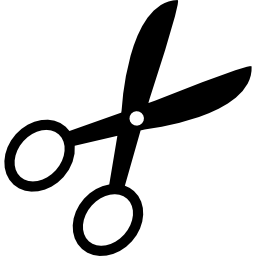 Scissors opened tool shape icon