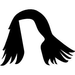 Human hair shape icon