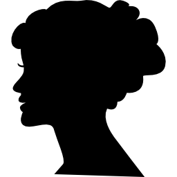 silueta de cabeza femenina icono