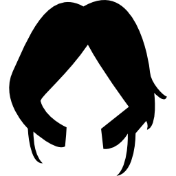 peluca corta de pelo oscuro icono