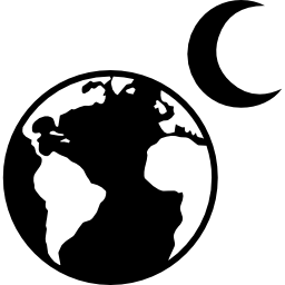 Earth and moon icon