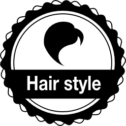 insignia de peinado icono