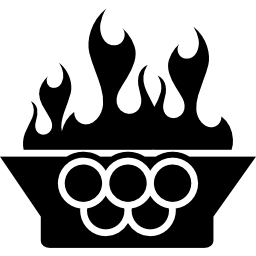 fuego de los juegos olímpicos icono