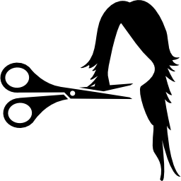 obcięte włosy kobiety ikona