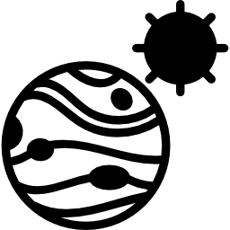 Jupiter and the sun icon