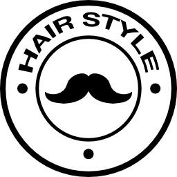 insignia de peinado con bigote icono