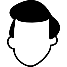 testa maschile con capelli icona