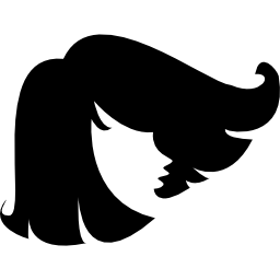 forma dei capelli femminili icona