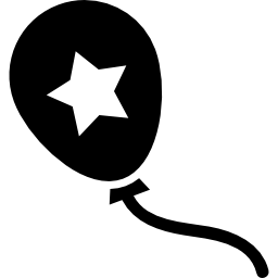 balon z gwiazdą ikona