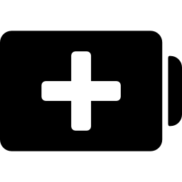 Battery with plus sign icon