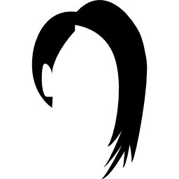 Hairstyle with one short side and the other long icon