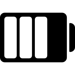 batteriestatus mit drei vierteln aufgeladen icon