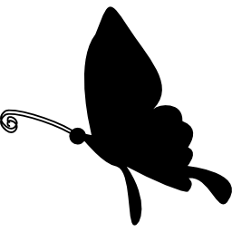 mariposa volando silueta icono