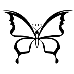 Butterfly top view icon