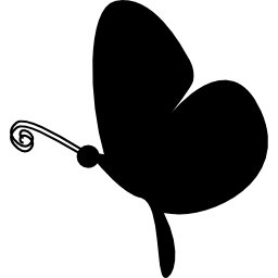 vue latérale du papillon noir Icône