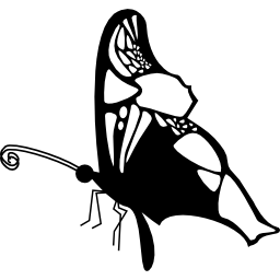 desenho de vista lateral da borboleta Ícone